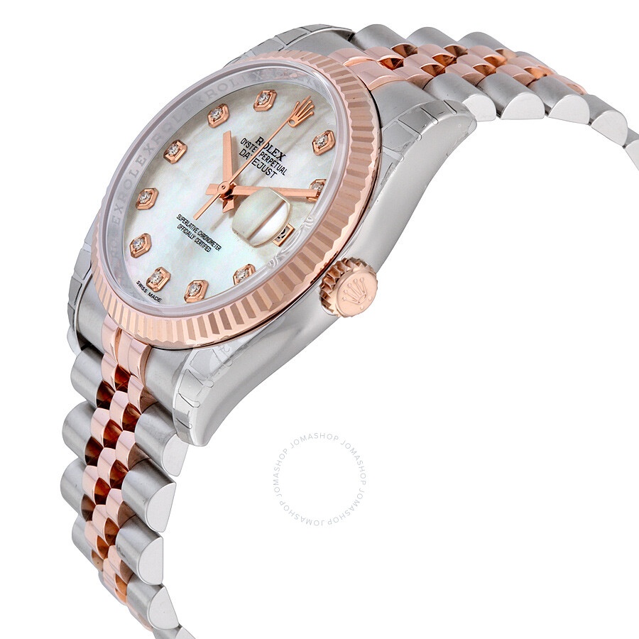 Rolex Oyster Perpetual Datejust 36 Mother of Pearl Dial Stainless Steel and 18K Everose Gold Jubilee - 2