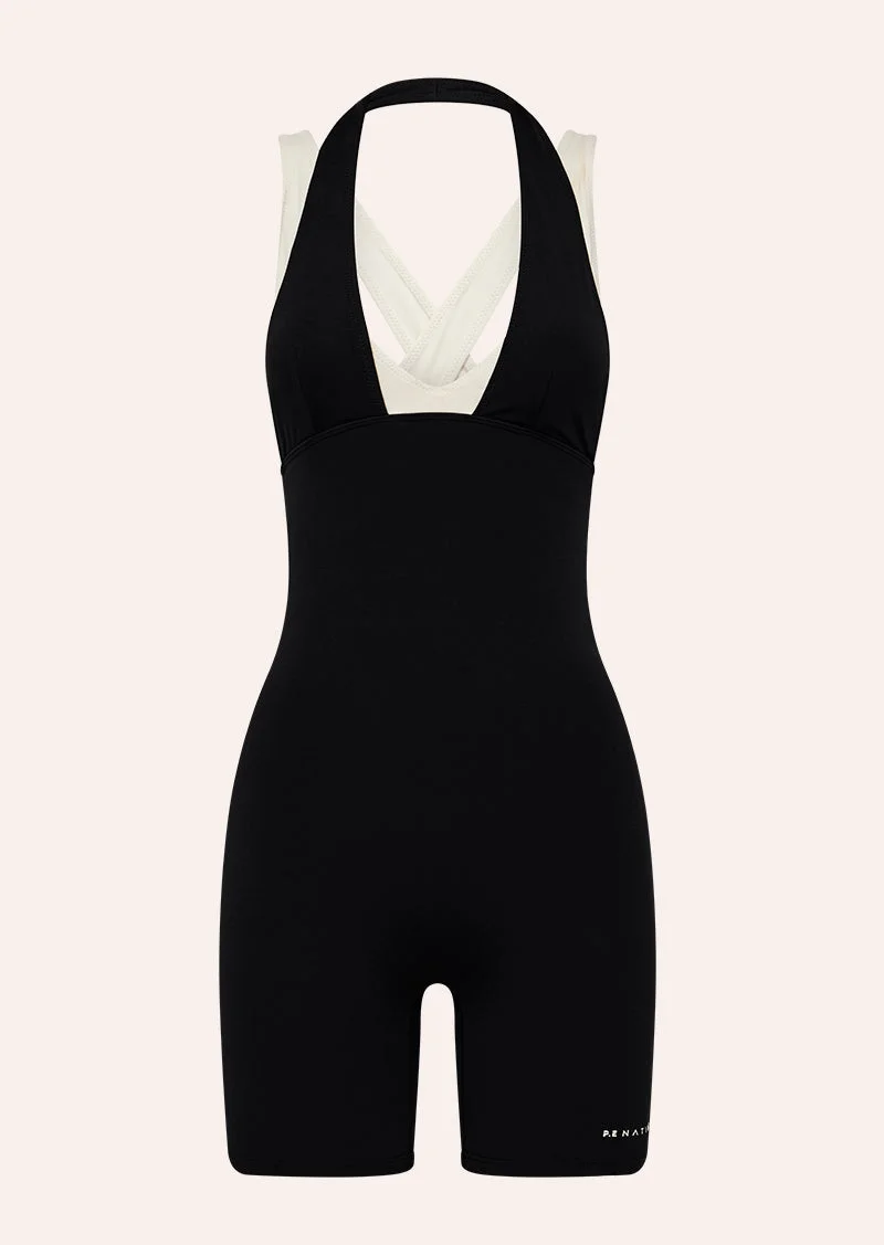 UNITY PLAYSUIT IN BLACK & WHISPER WHITE - 1