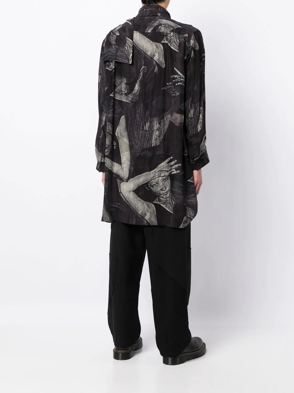 abstract-print long-sleeve shirt - 4
