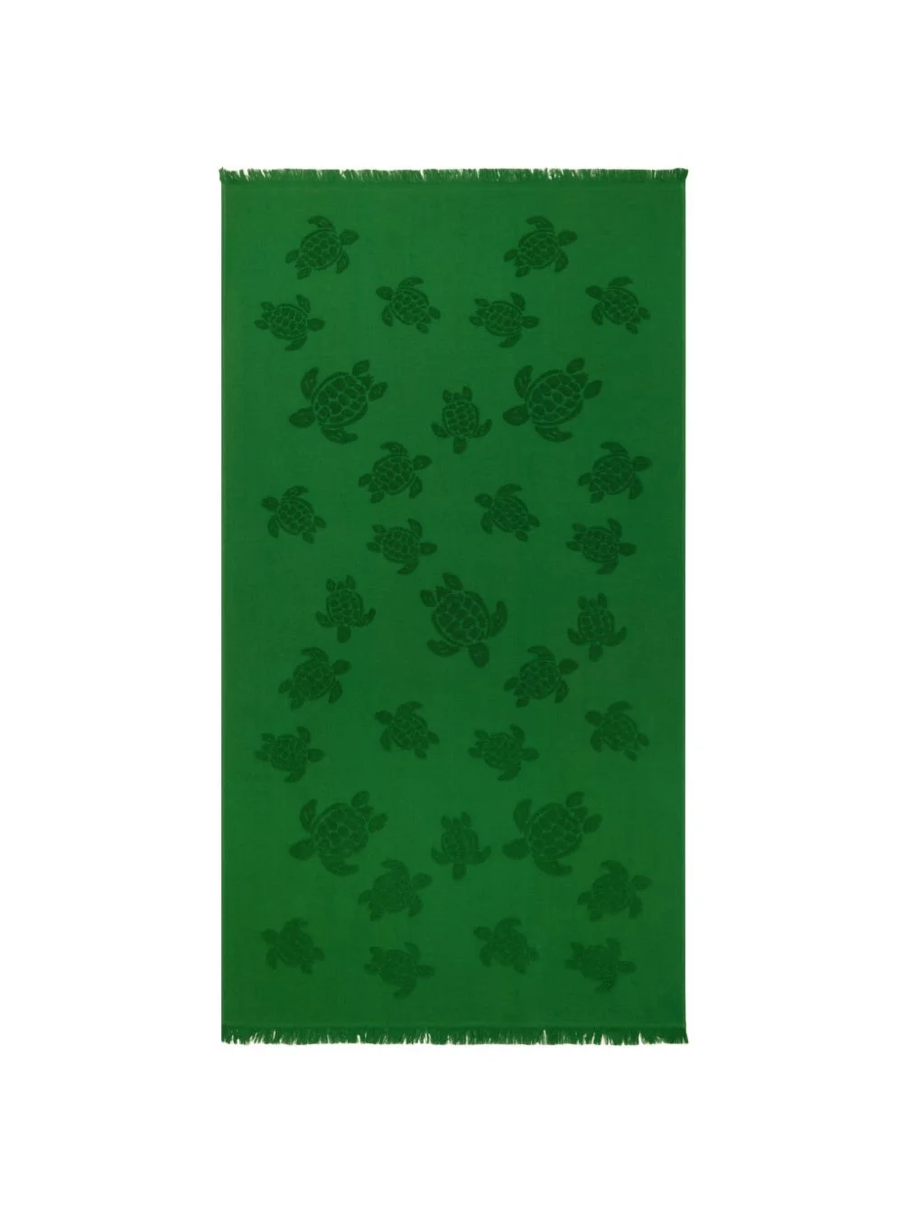 Santah turtles jacquard-fringe beach towel - 1