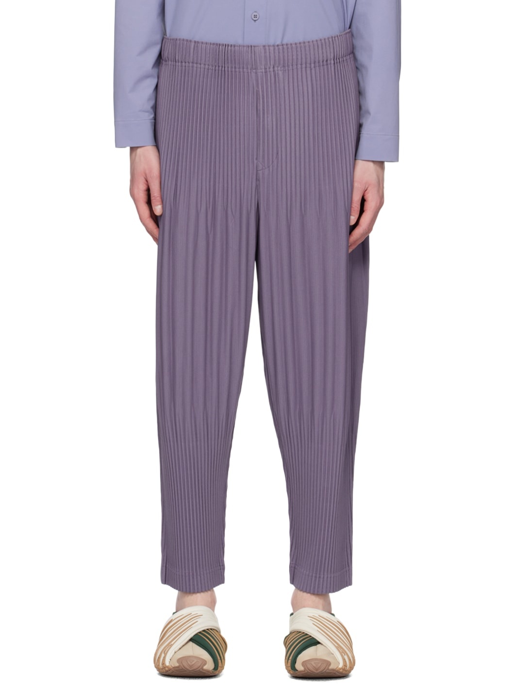 ISSEY MIYAKE Purple Monthly Color February Trousers | ssense ...