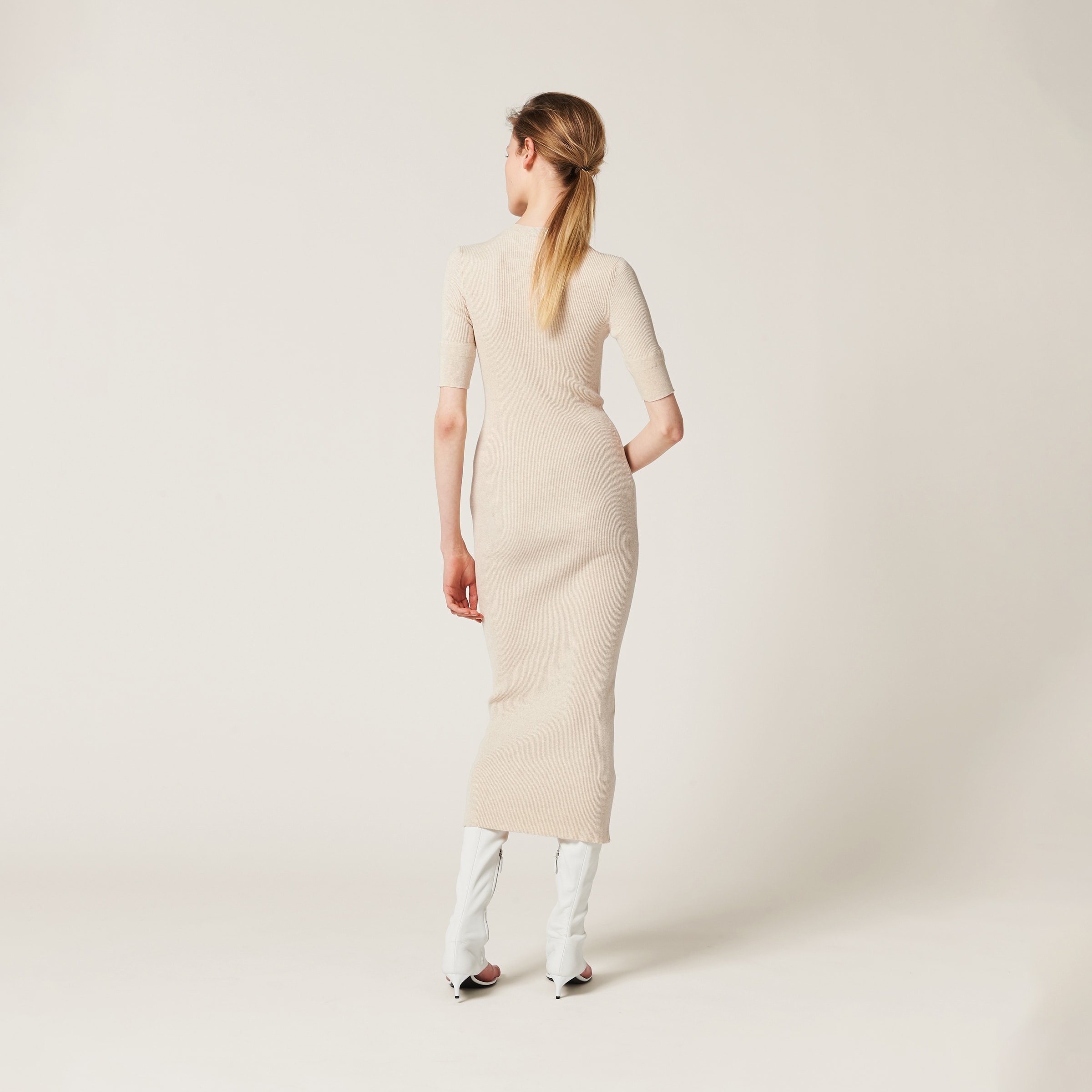 Cotton knit dress - 3