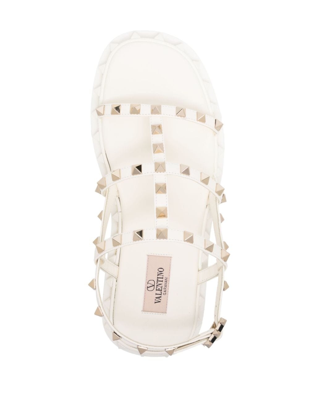 Rockstud cage-design sandals - 4
