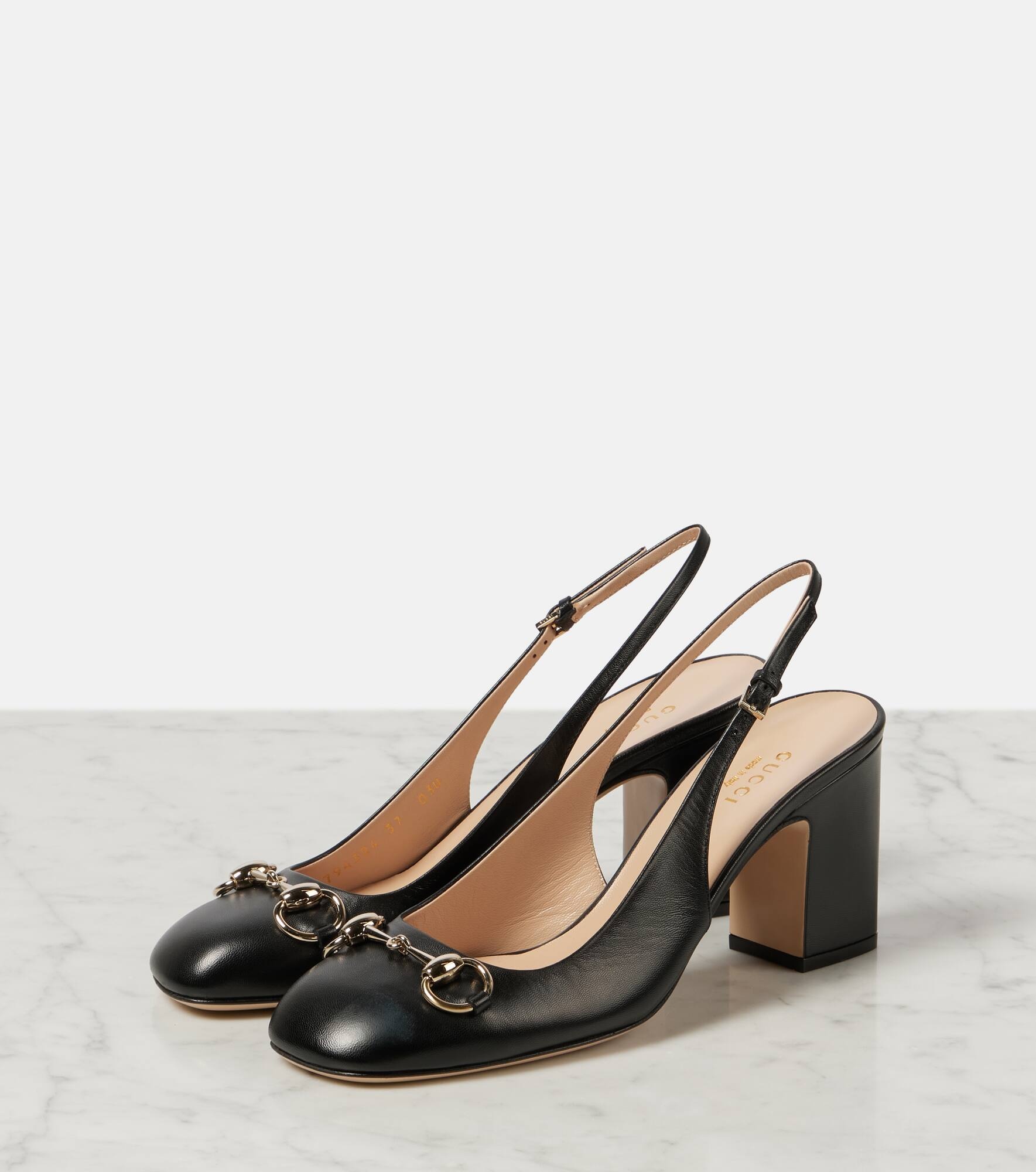 Horsebit leather slingback pumps - 5