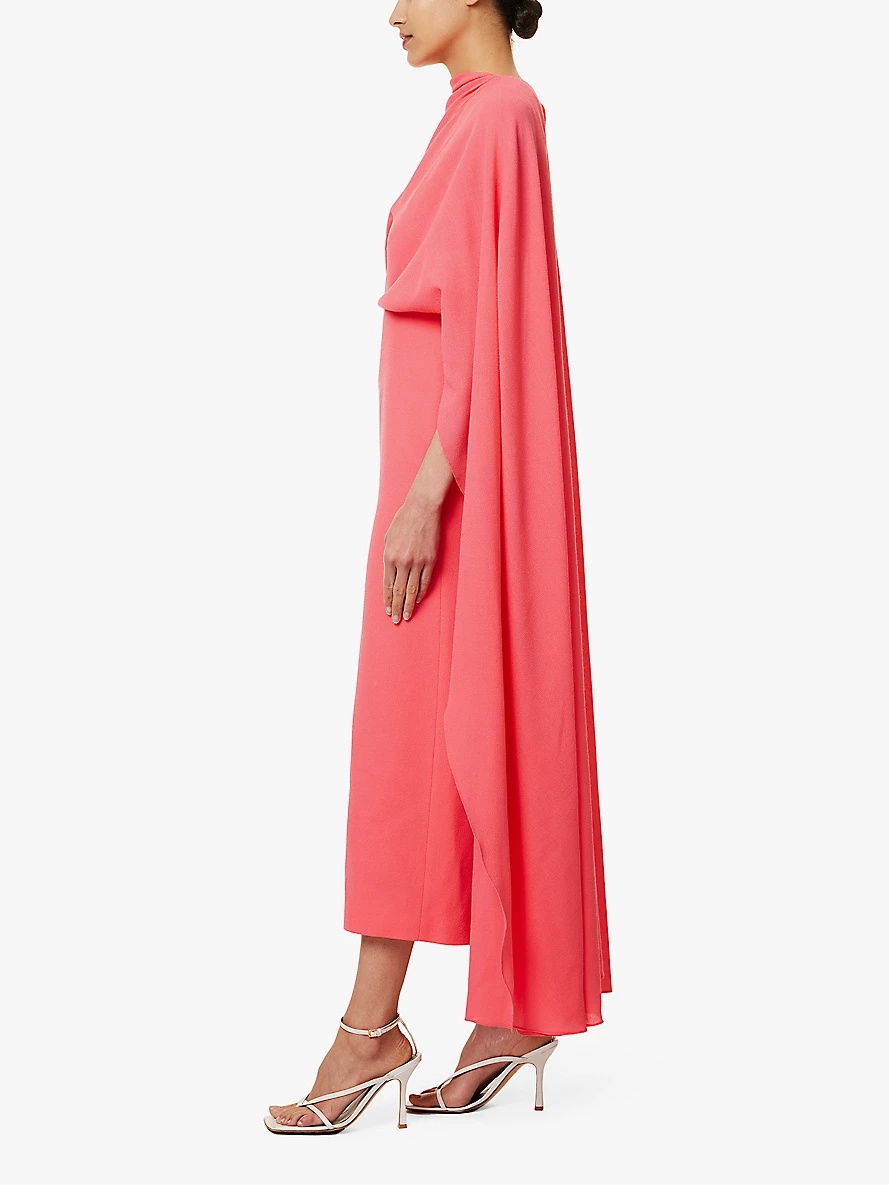 Neolitsea cape wool midi dress - 3