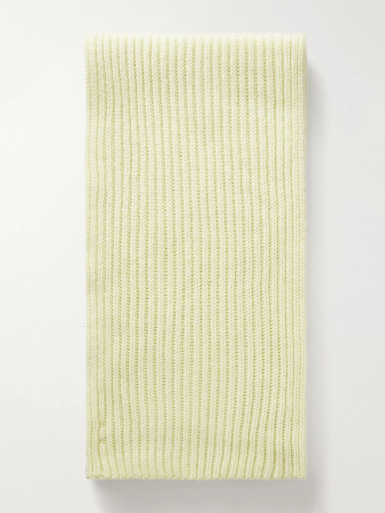 Lovat ribbed cashmere scarf Pastel yellow - 1