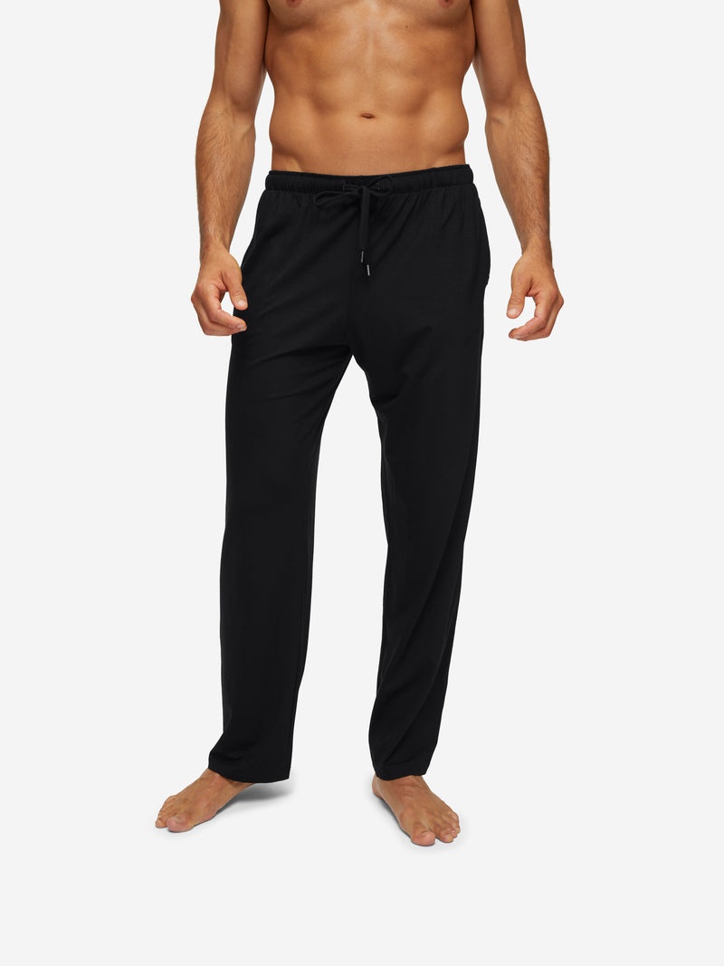 Men's Lounge Trousers Basel Micro Modal Stretch Black - 2