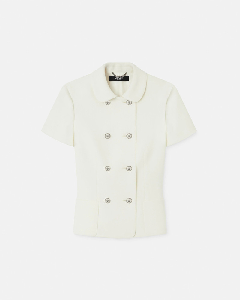 Double-Wool Crêpe Fitted Jacket 1
