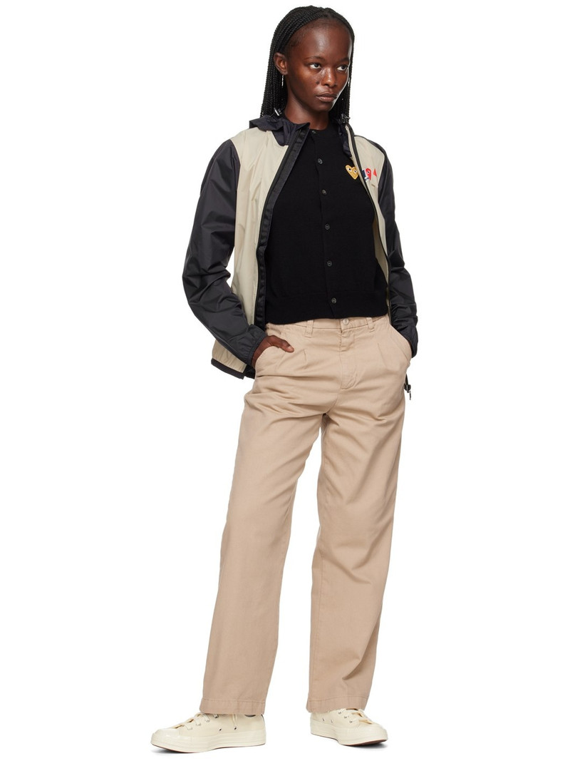 Comme des Garçons PLAY Black Gold Heart Cardigan outlook