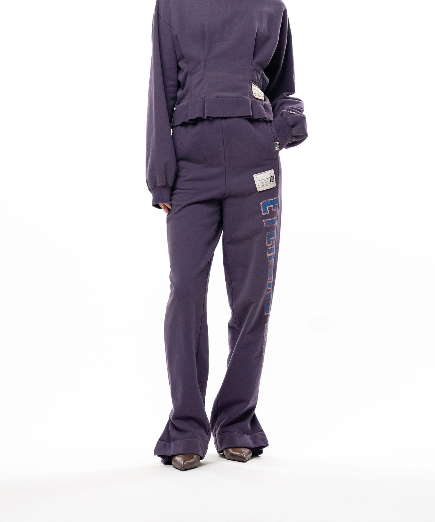 Folded College Logo Sweat Pants - 1
