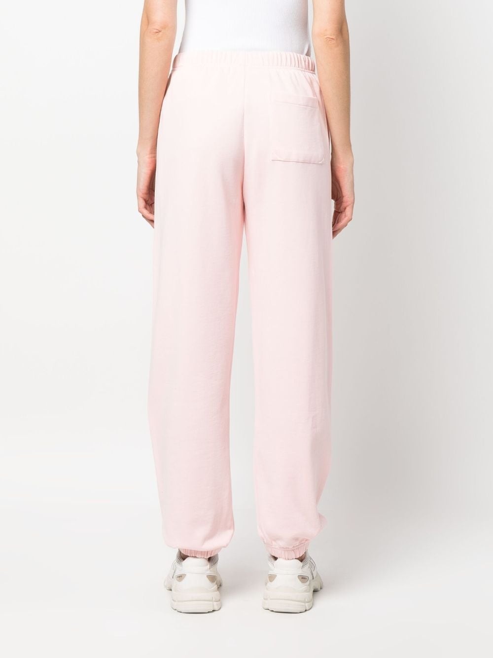 logo-embroidered cotton track pants - 4