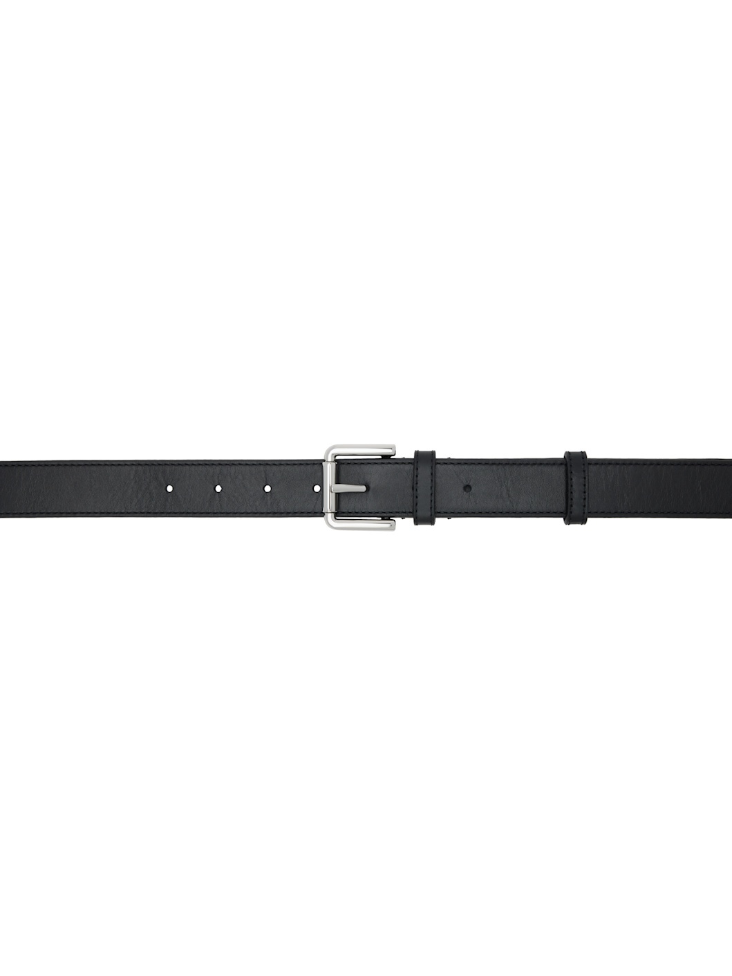 Max Mara Black Leather 30 Long Belt | ssense | REVERSIBLE