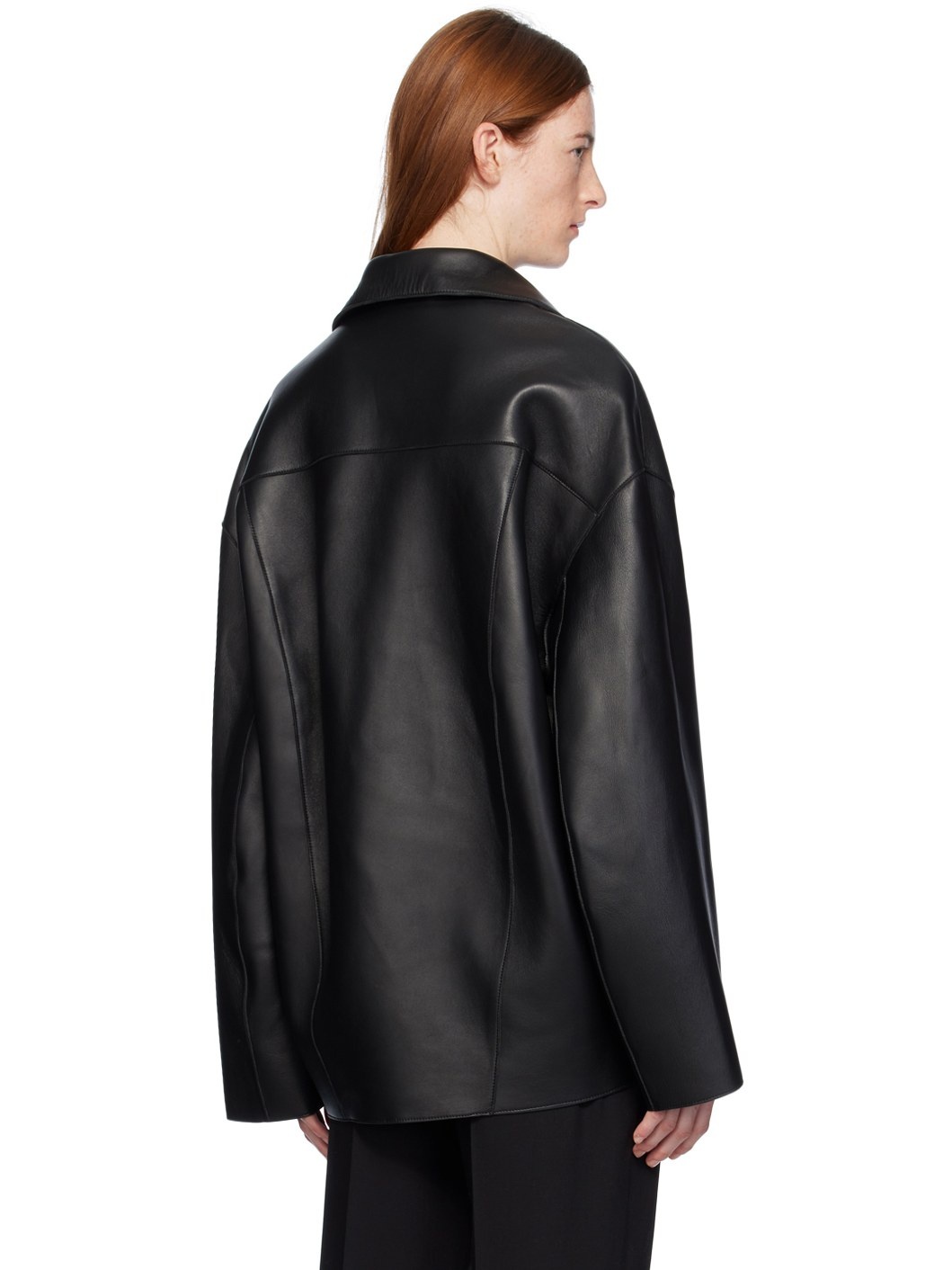 SSENSE Exclusive Black Boel Leather Jacket - 3