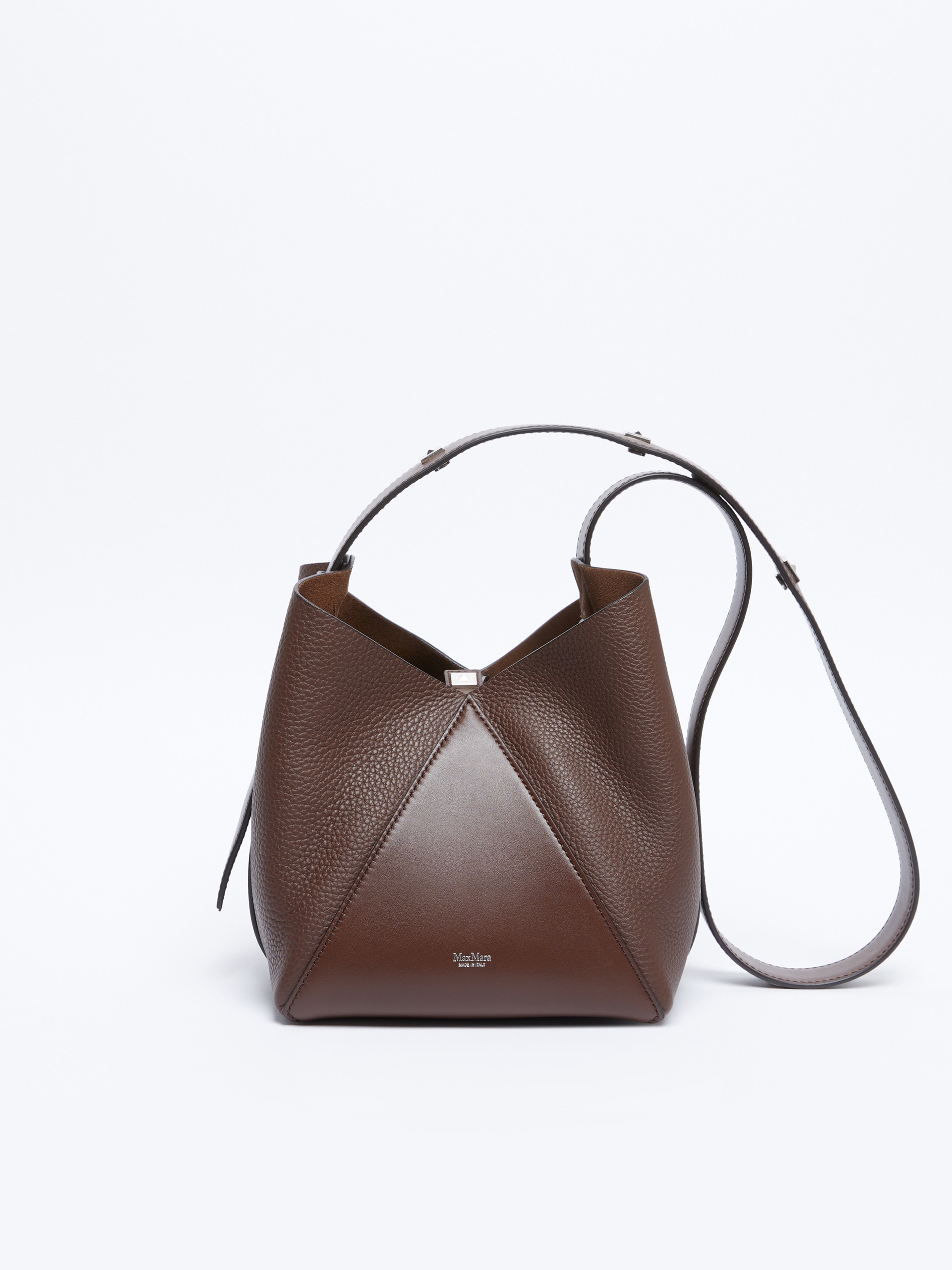MMBUCKETS Small bucket bag in deer-print leather - 1