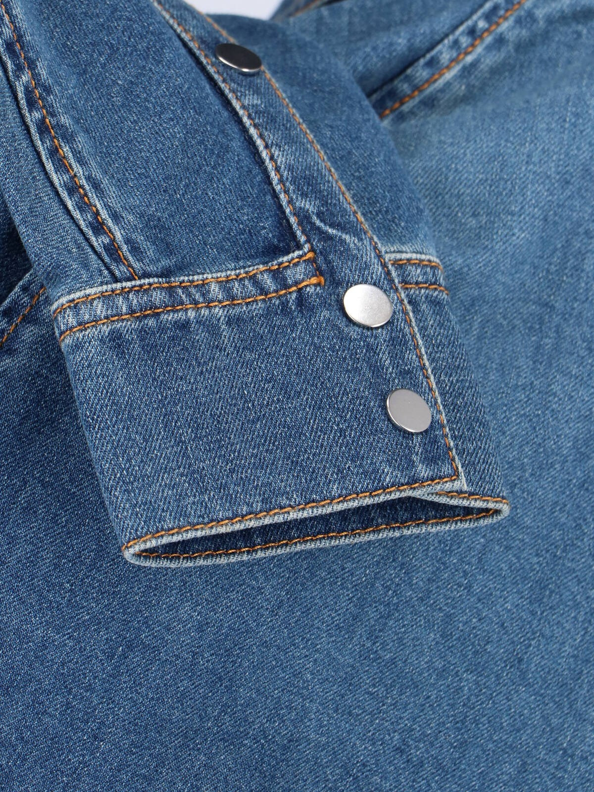 ROUNDED DENIM SHIRT - 5