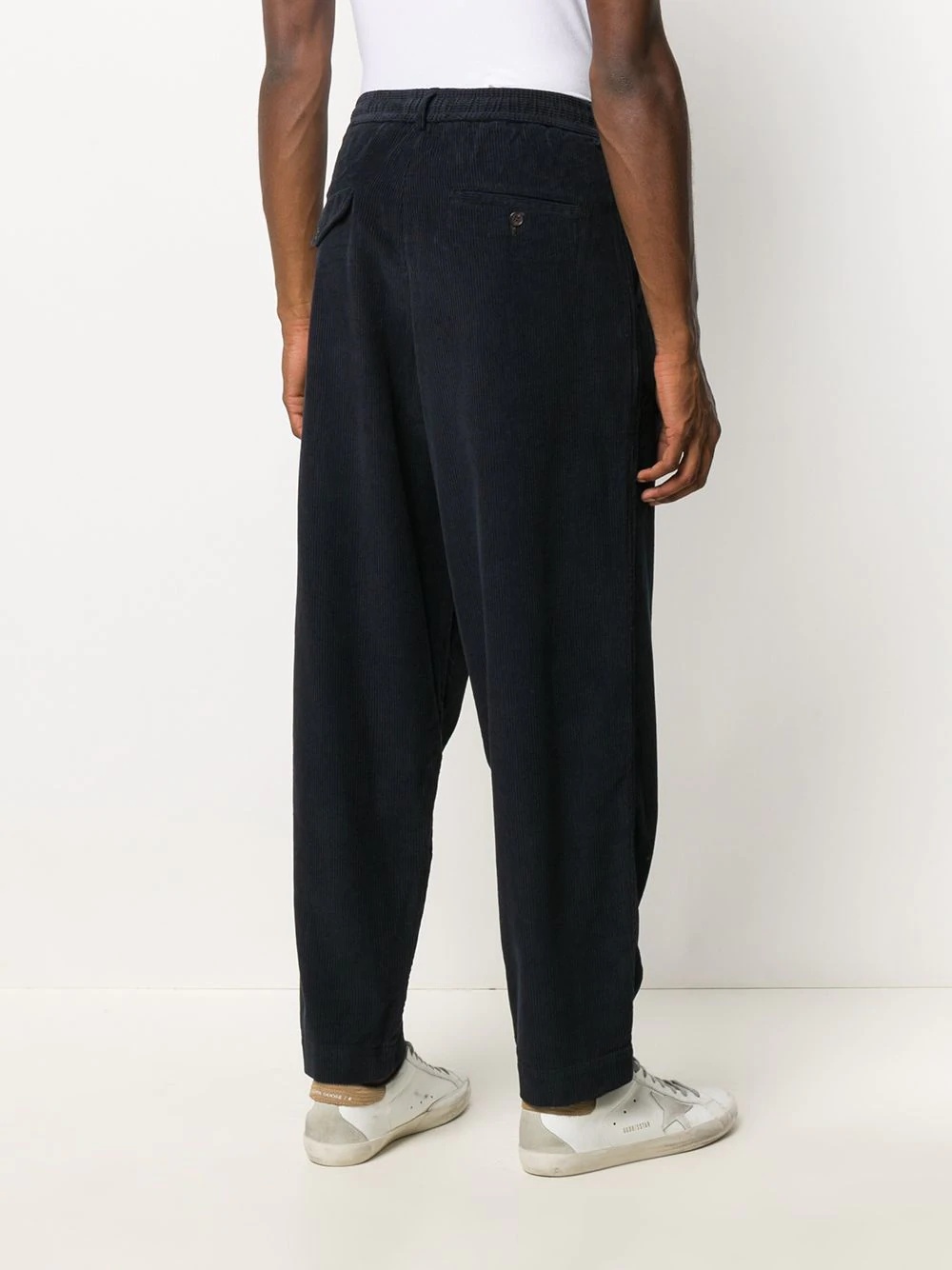 dropped-crotch corduroy trousers - 4