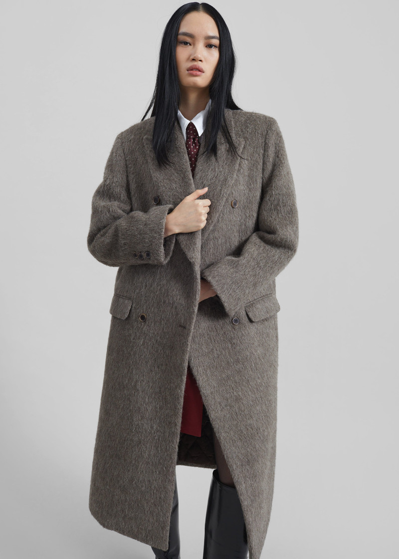 Sormark Brushed Wool Coat - Taupe 3