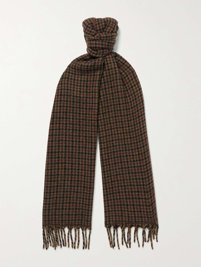 Loro Piana Fringed Houndstooth Cashmere Scarf outlook