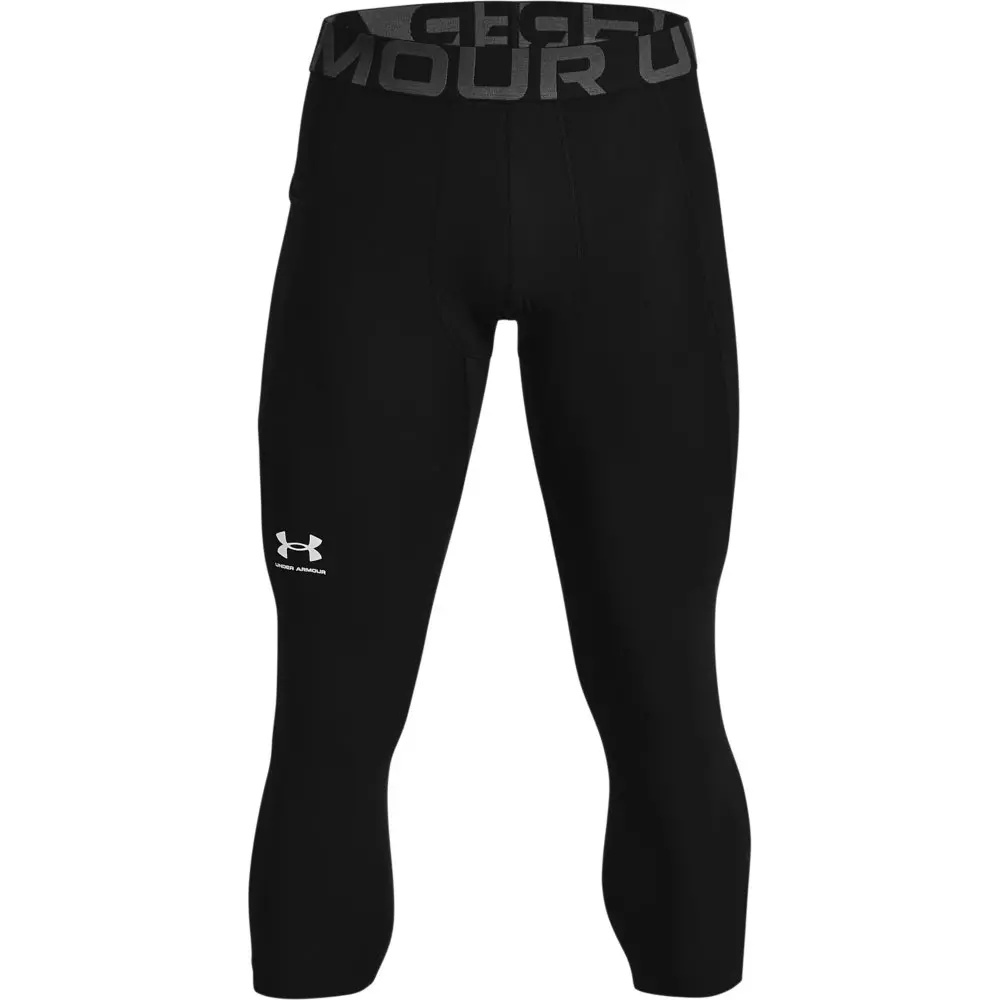 Men's Black HeatGearÂ® Armour Â¾ Leggings - 3