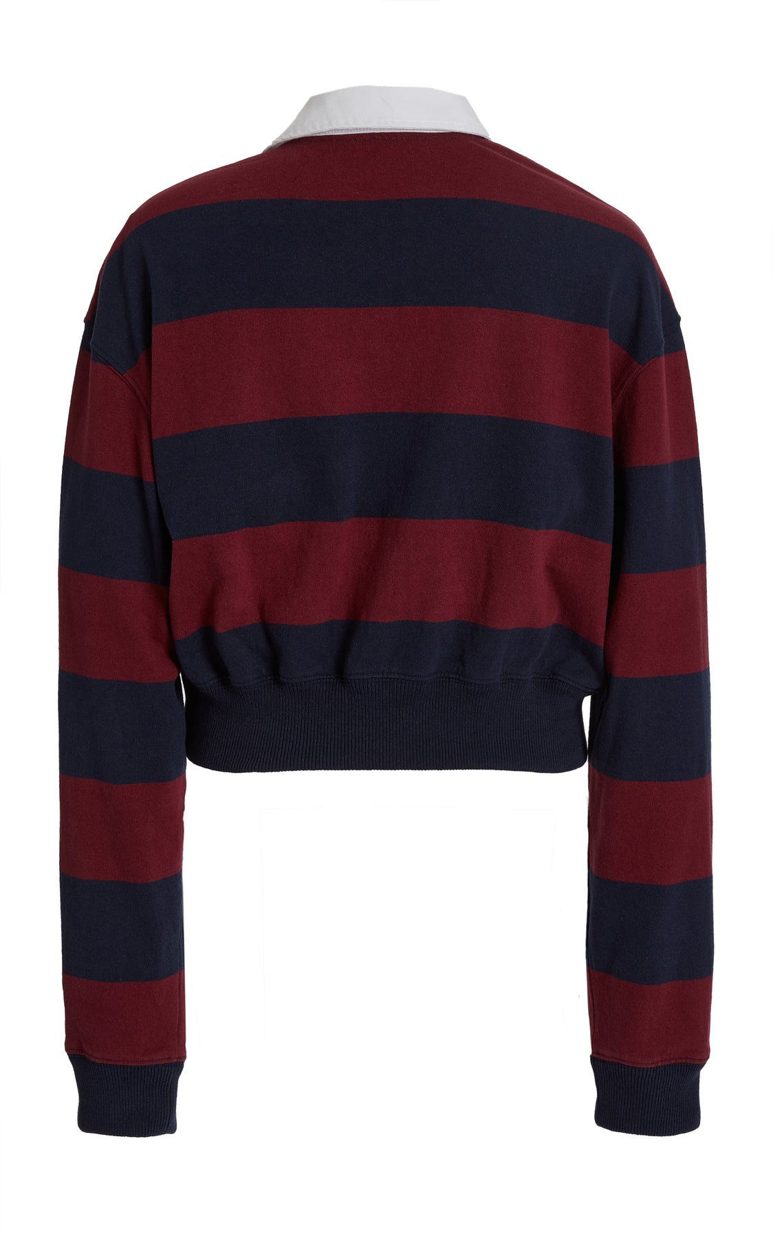 TWISTED COLLAR RUGBY JERSEY BURGUNDY NAVY - 13