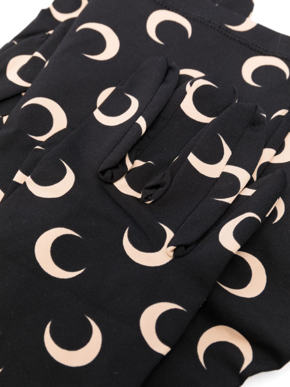 crescent-moon print gloves - 2
