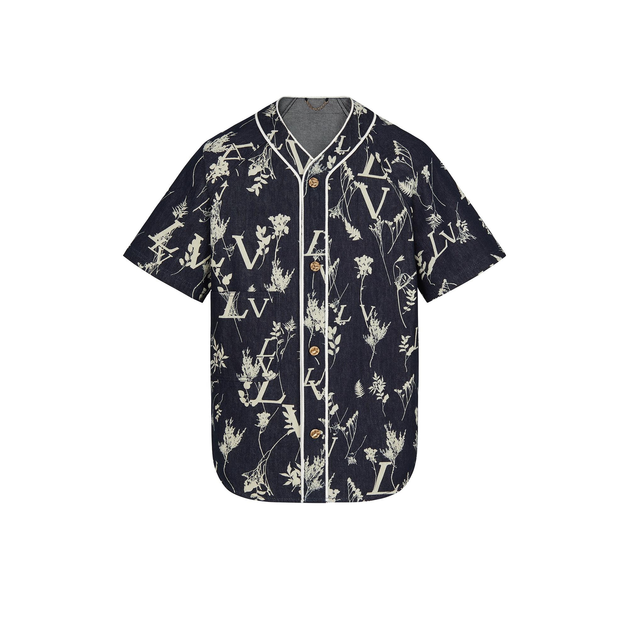 LV Leaf Denim Baseball Shirt - 1