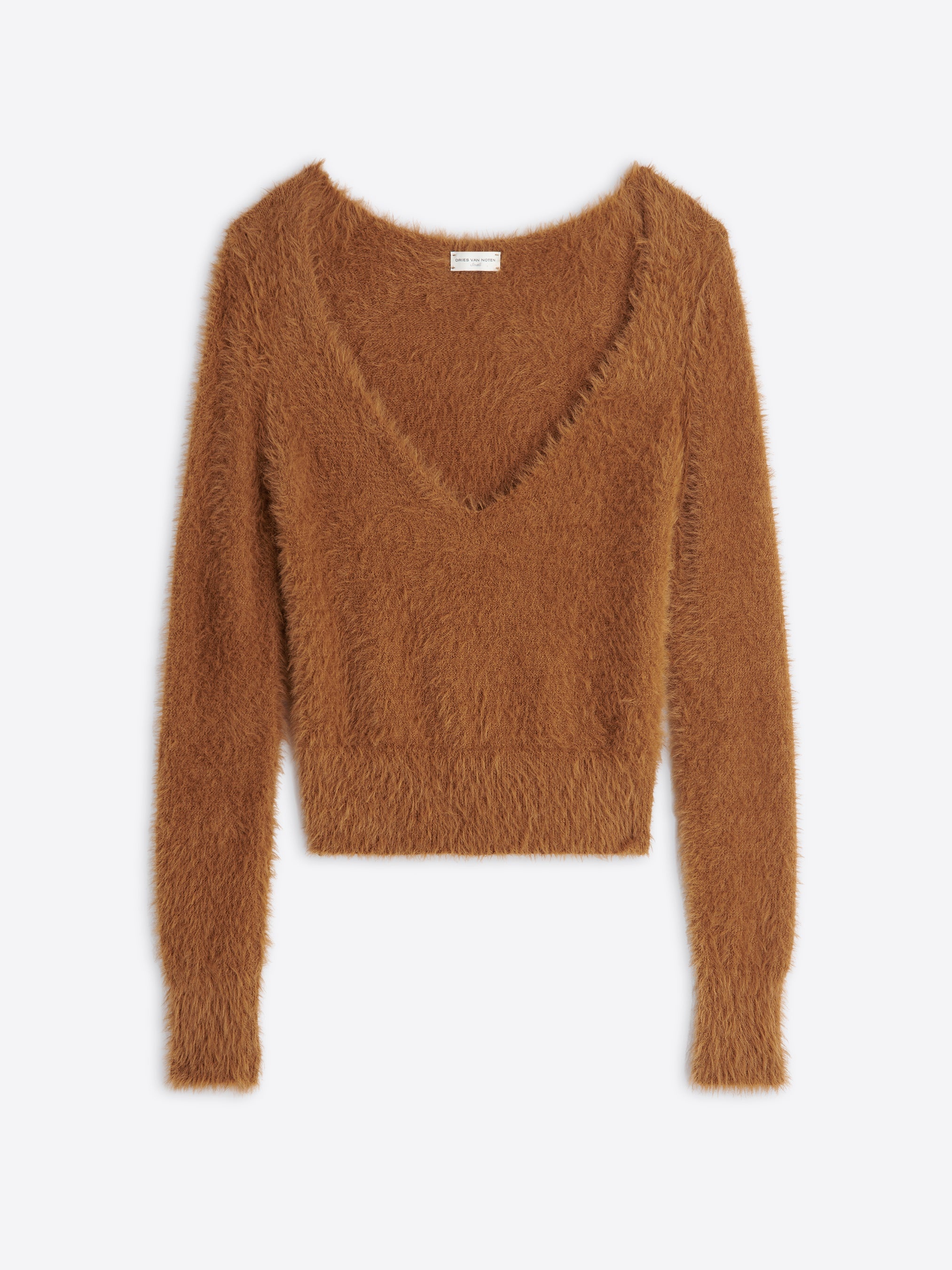 FLUFFY V-NECK SWEATER - 1
