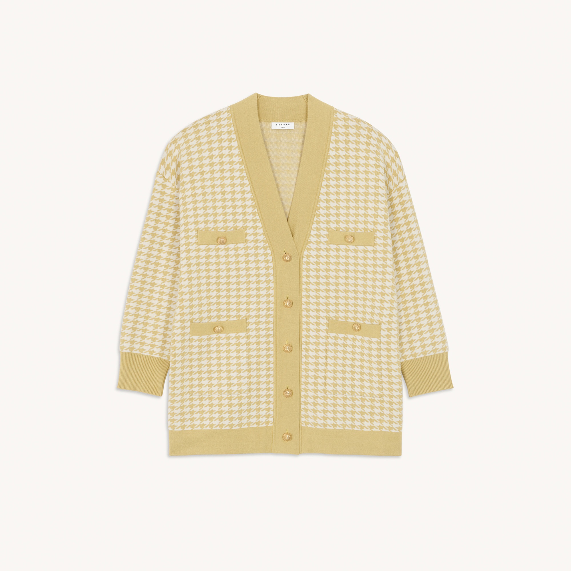 Long houndstooth coatigan - 1