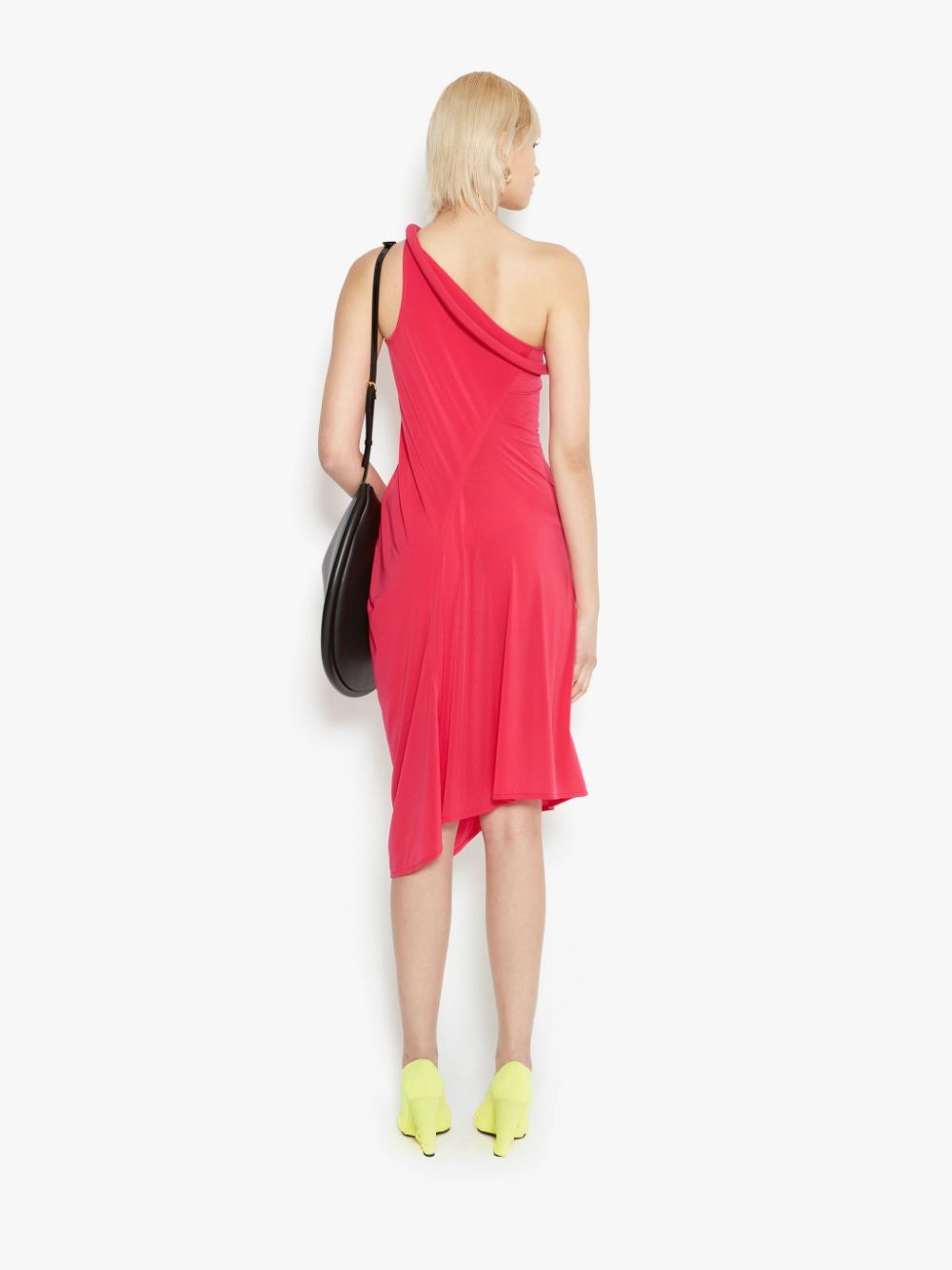 ONE SHOULDER GATHERED DRESS - 4