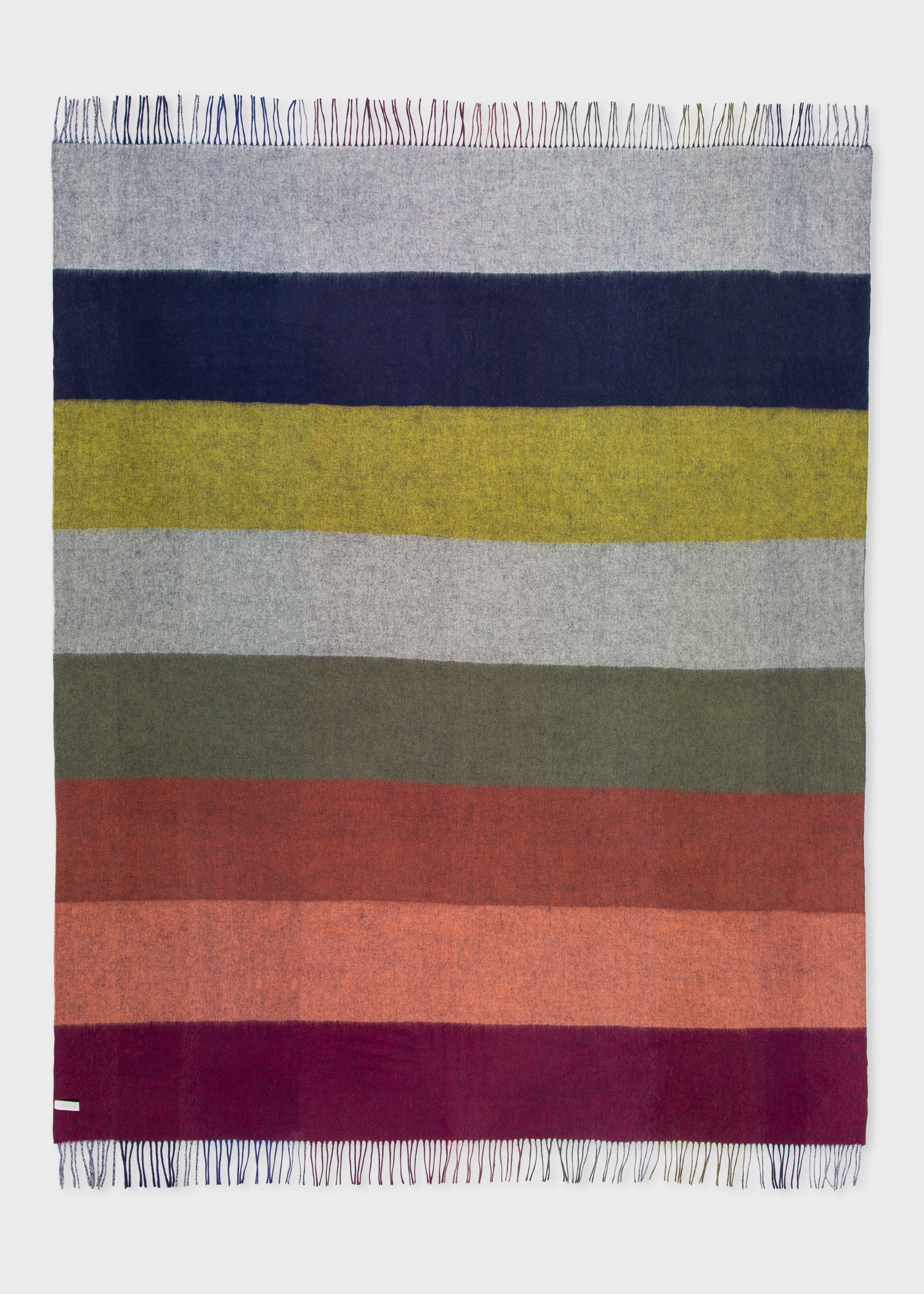 Graphic Stripe Reversible Cashmere-Blend Blanket - 3