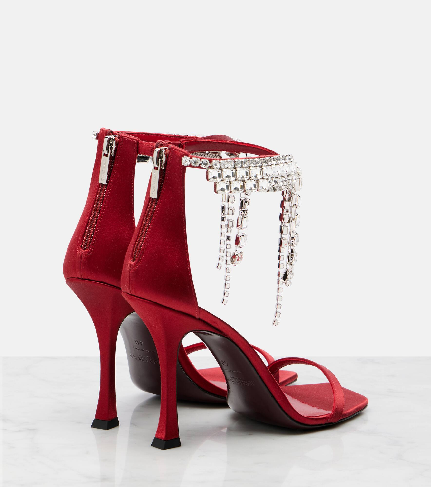 Verity 100 embellished satin sandals - 2