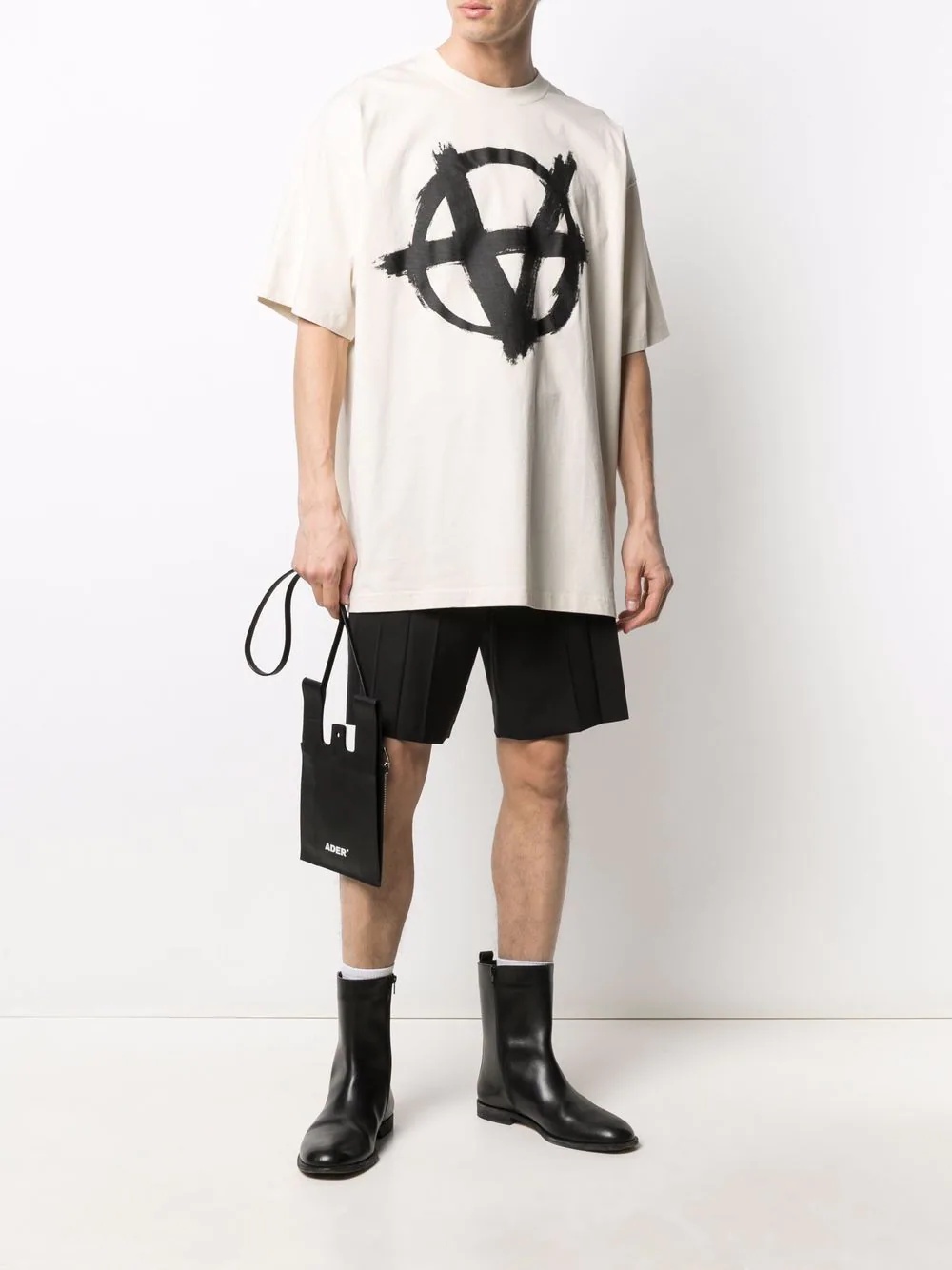 Inverted Anarchy print T-shirt - 2