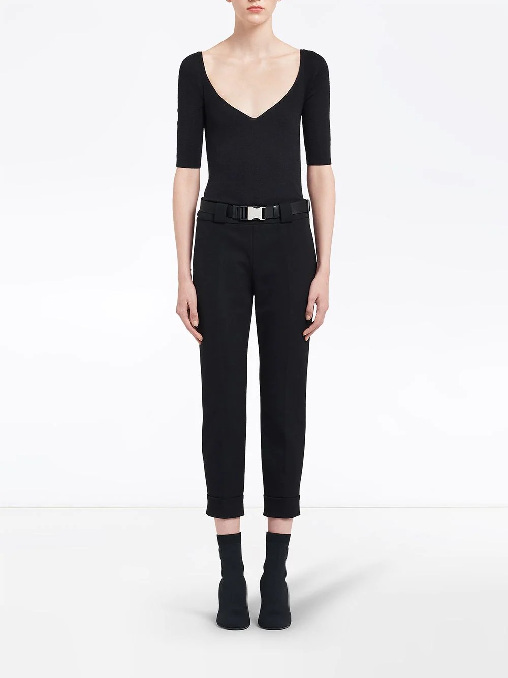 zip detail trousers - 2