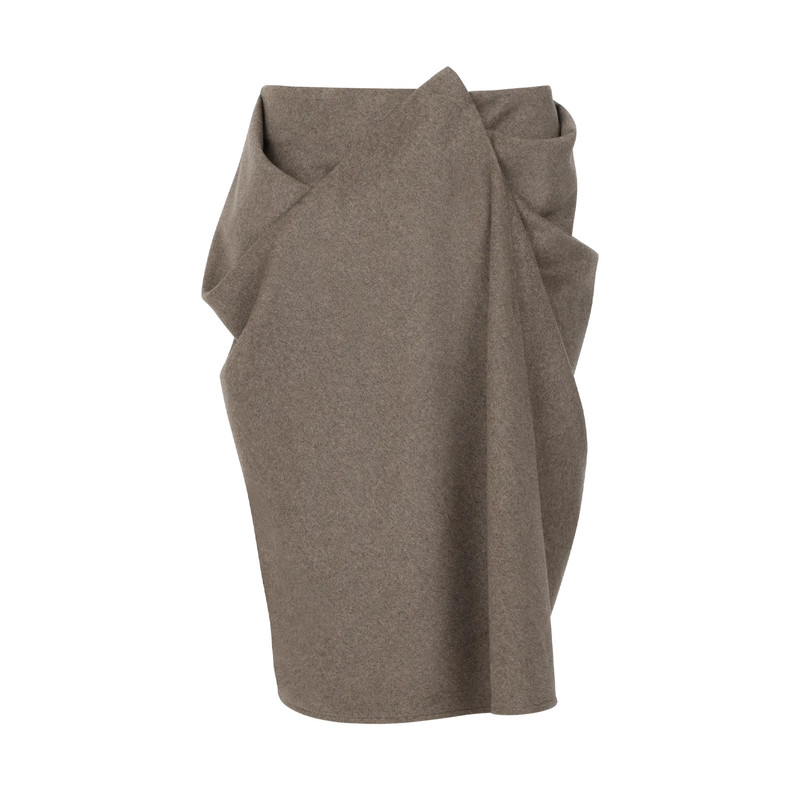 CREASE SKIRT OCHRE 1