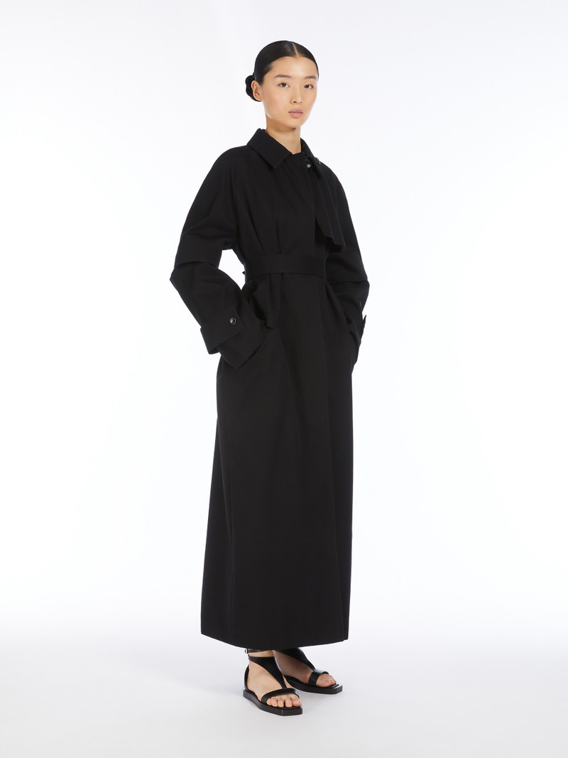 Max Mara AGAMIA1234 Long water-repellent cotton trench coat outlook