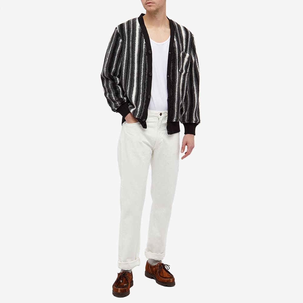 Beams Plus Stripe Fleece Cardigan - 6