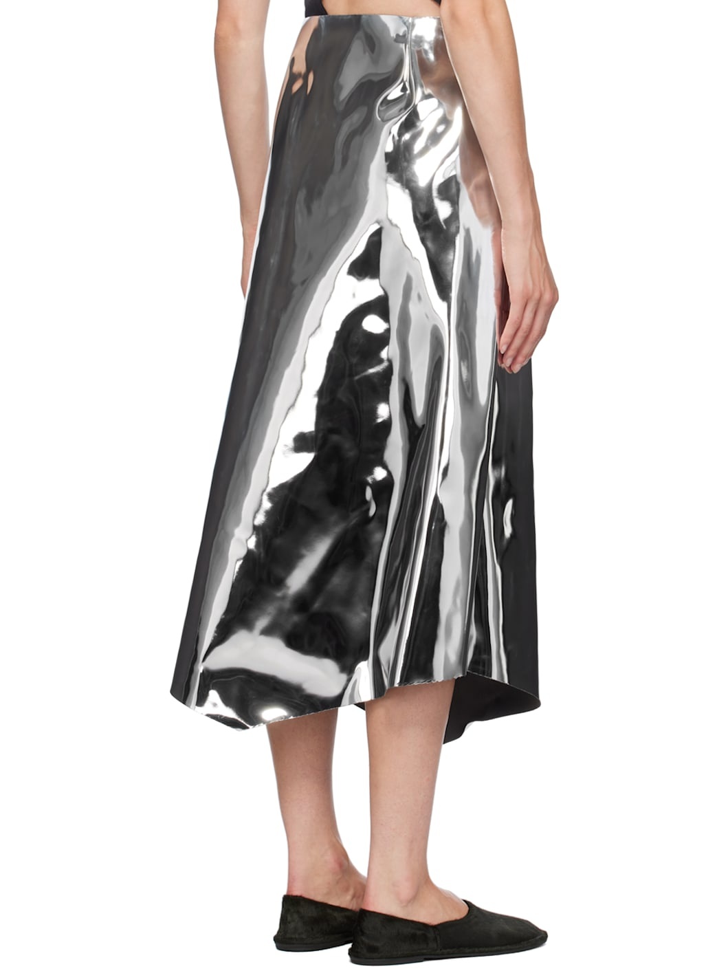 Silver Reflector Midi Skirt - 3