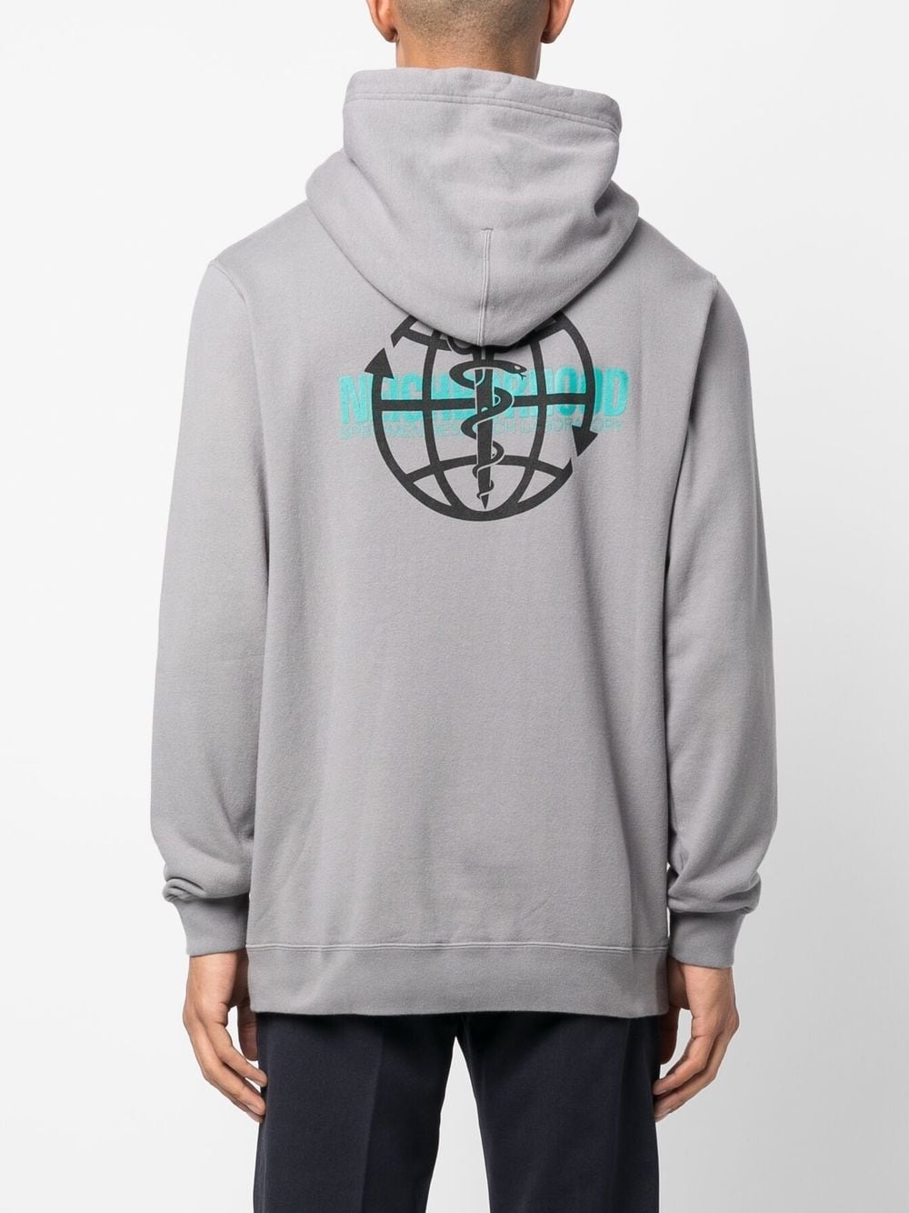 logo-print detail hoodie - 4