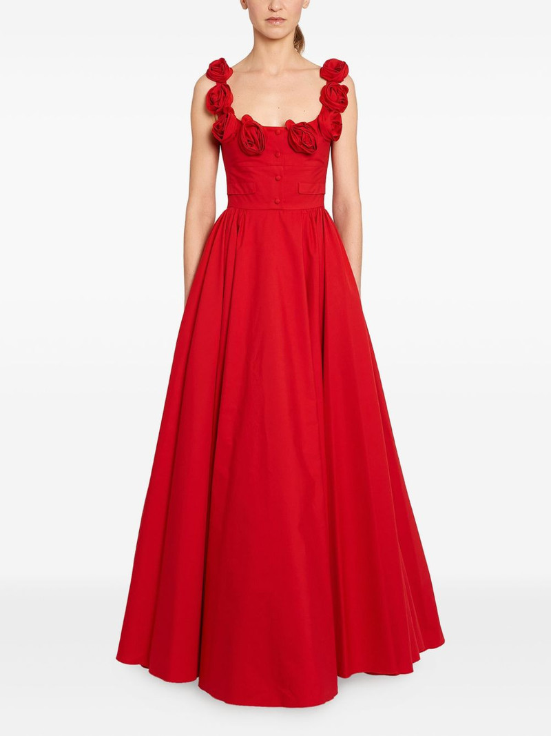 GIAMBATTISTA VALLI rose-embellished maxi dress outlook