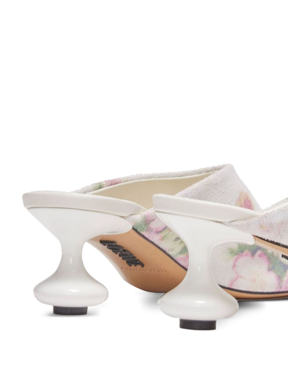 45mm floral print calf leather mules - 3