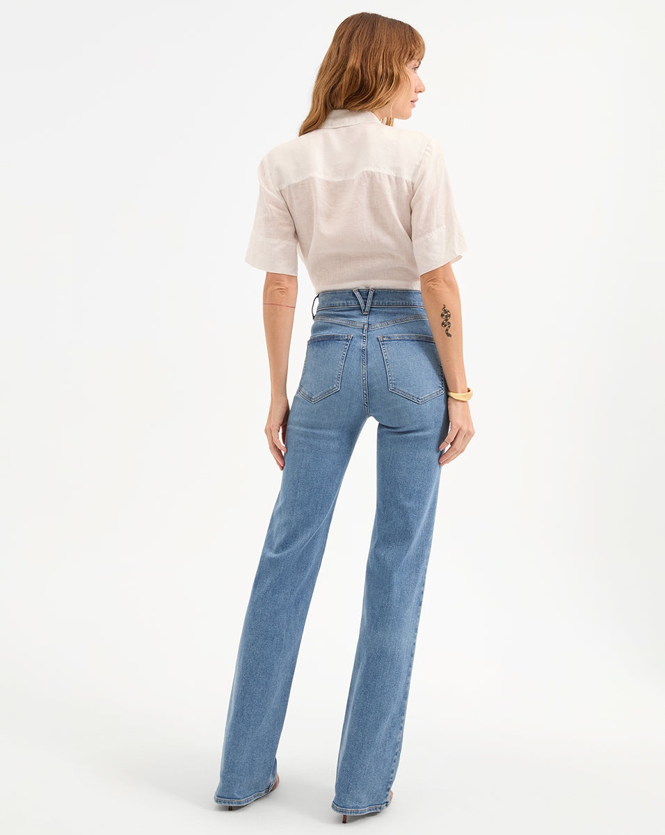 CROSBIE PATCH-POCKET SLIM WIDE-LEG JEAN - 6