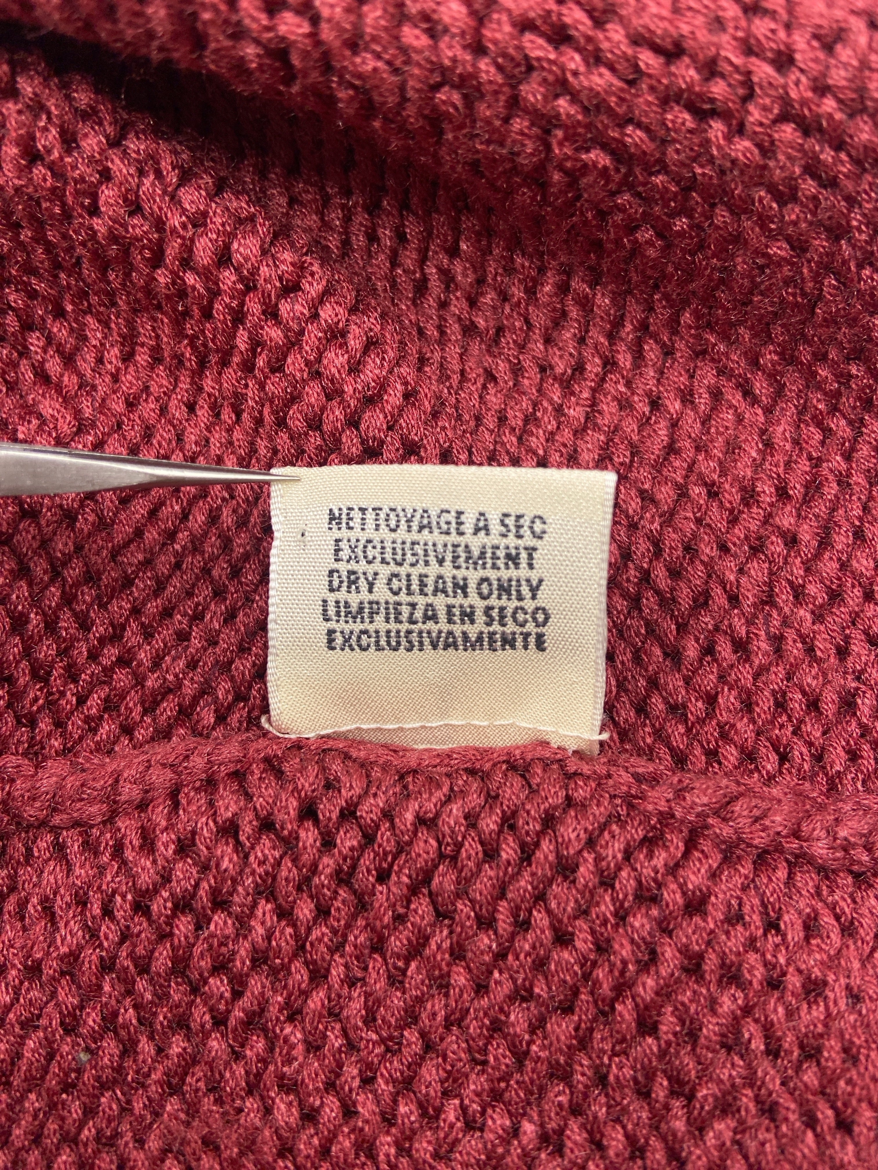 Hermès Spring 2000 Martin Margiela Jane Birkin Burgundy Silk Vareuse Knit Sweater S - 11