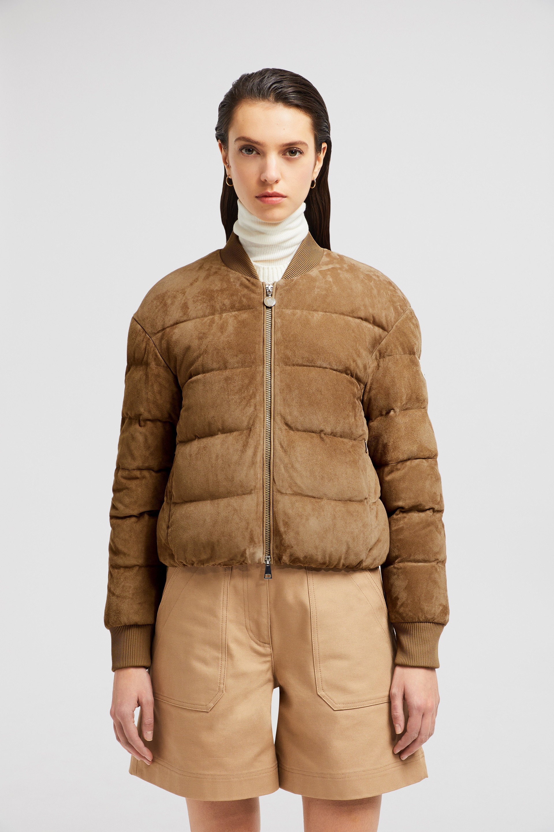 Pollet Suede Down Bomber Jacket - 3