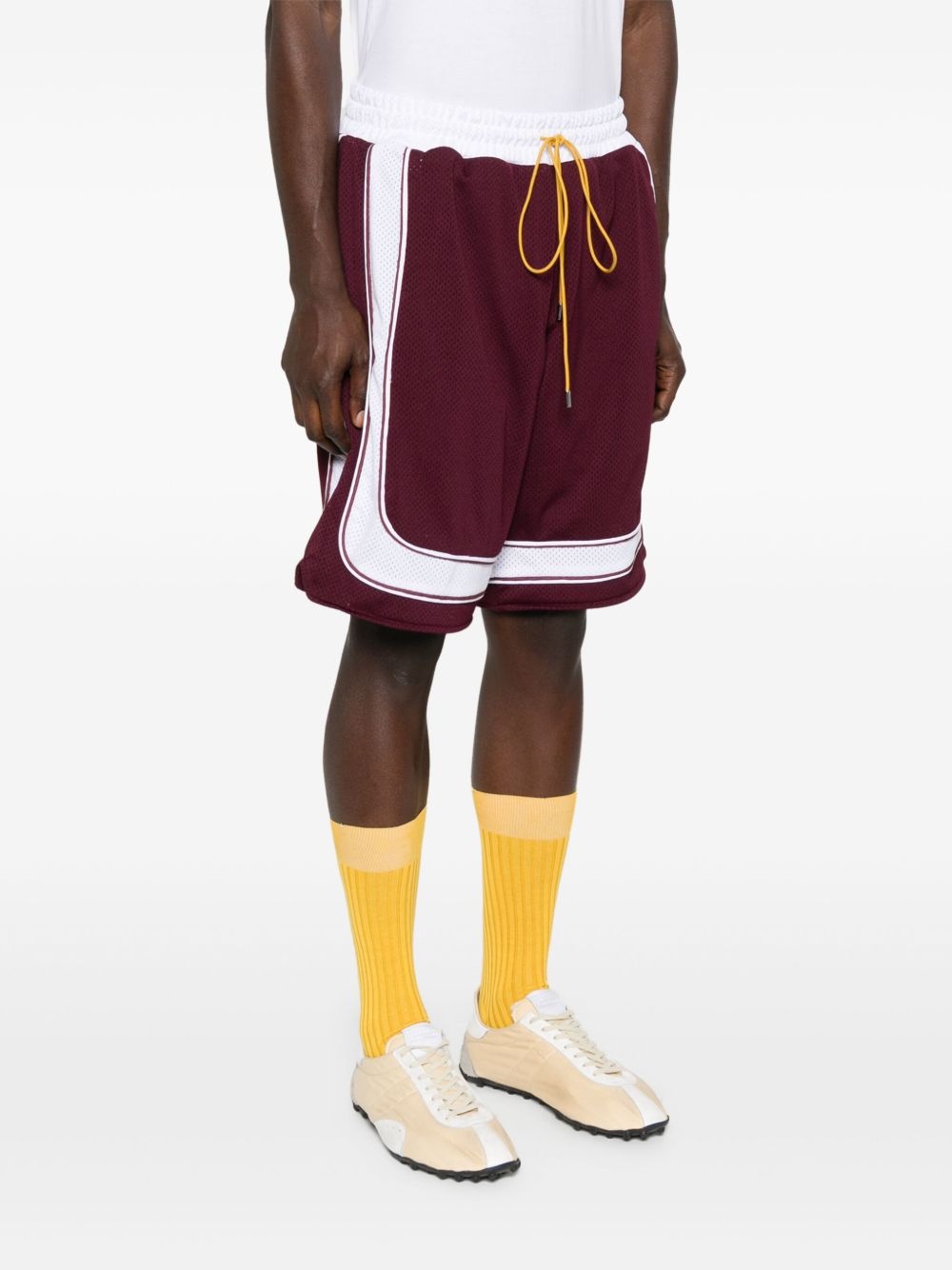 drawstring track shorts - 3