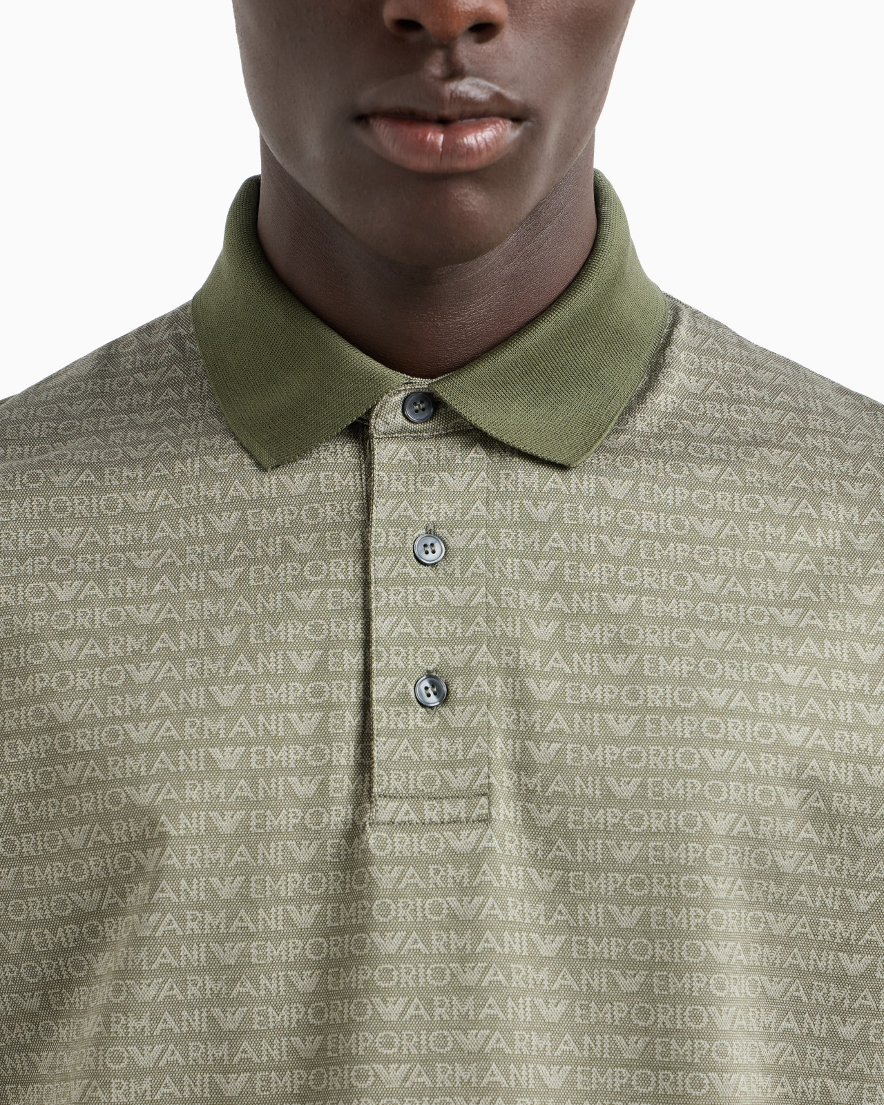 JERSEY POLO SHIRT WITH ALL-OVER JACQUARD LETTERING - 5