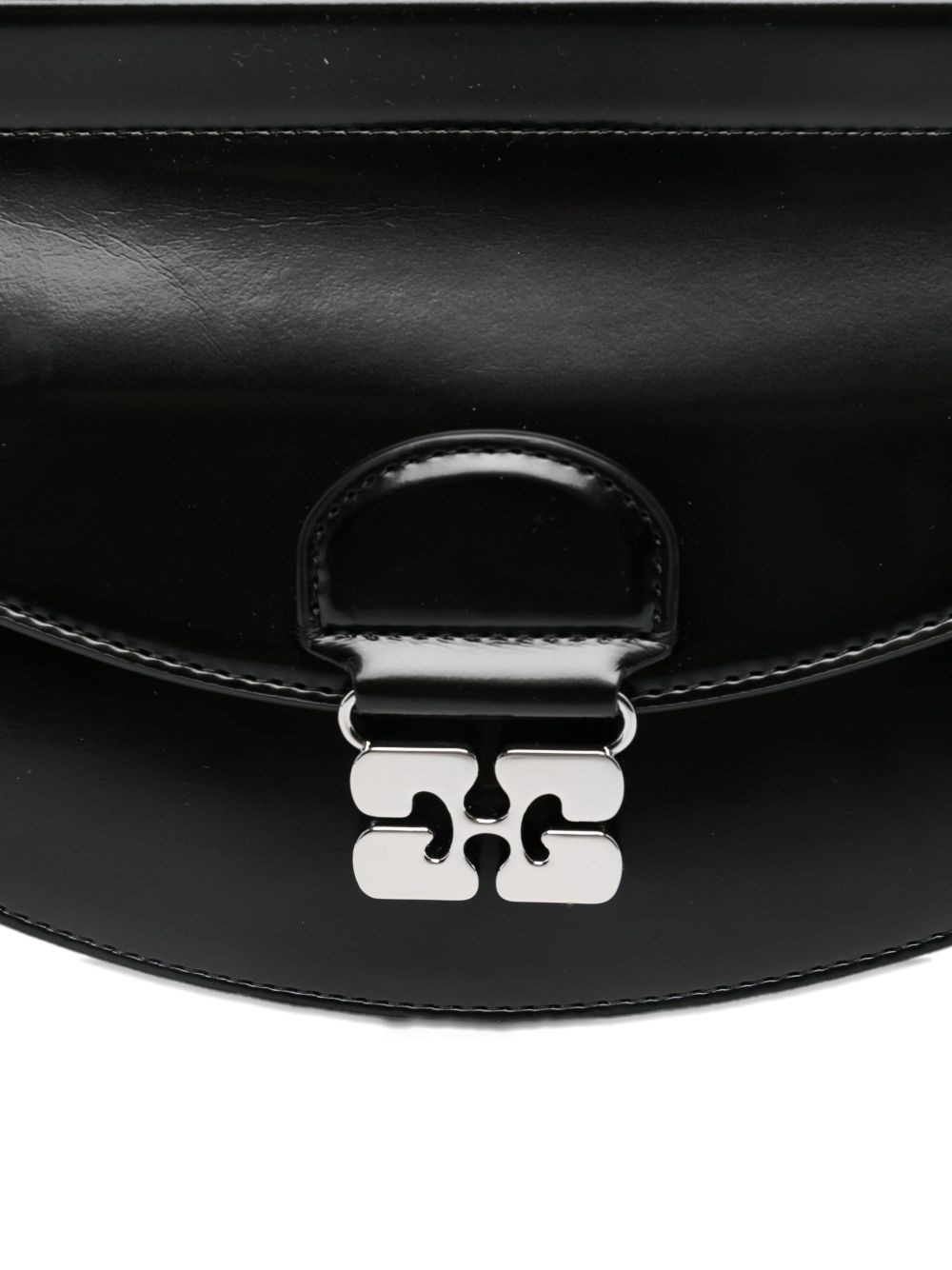 curved leather cross body bag - 3
