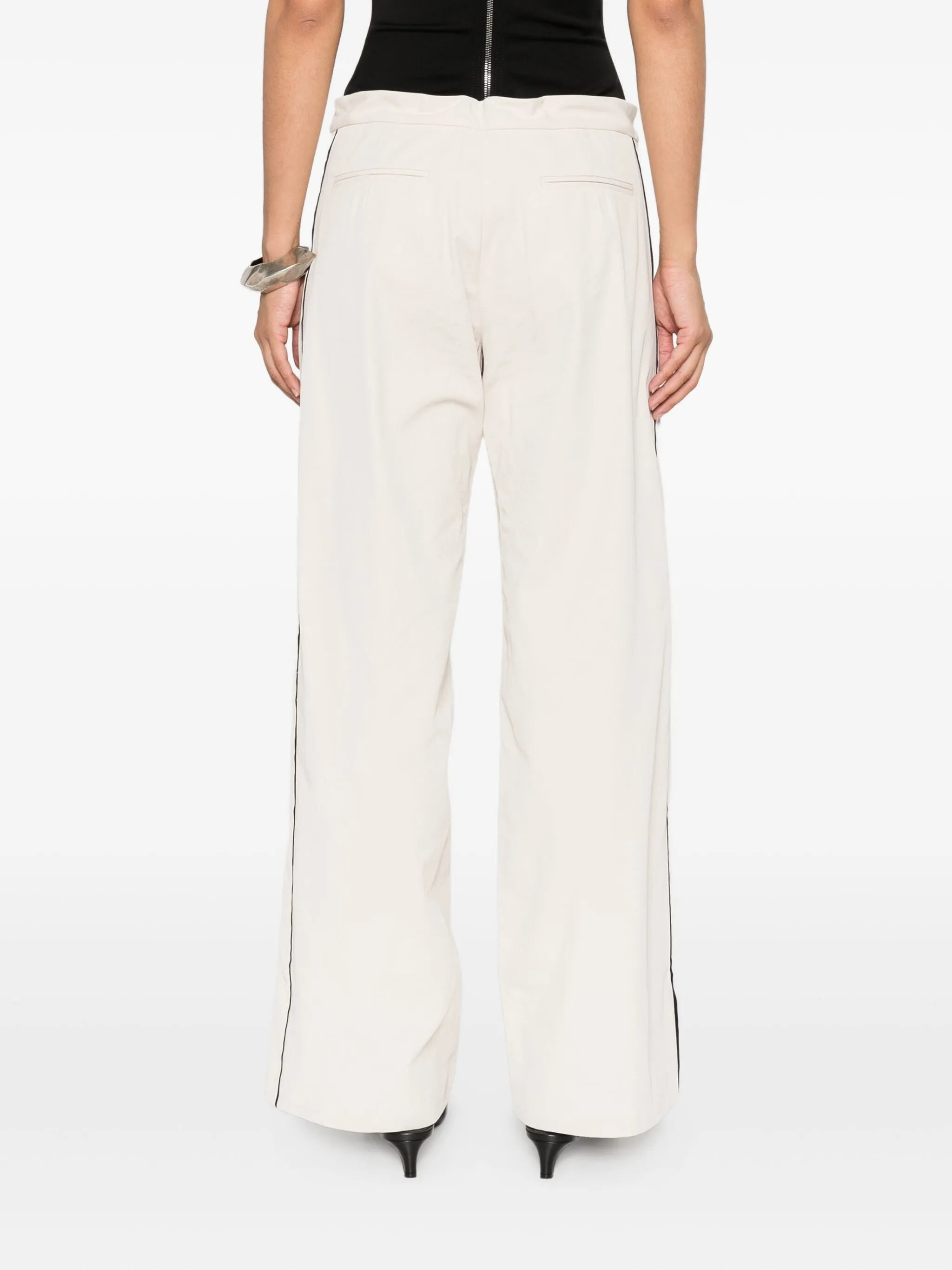 elasticated-waistband track pants - 4