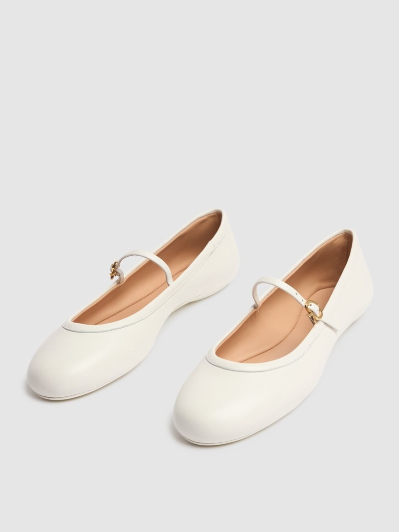 10mm Carla soft leather ballerina flats - 3