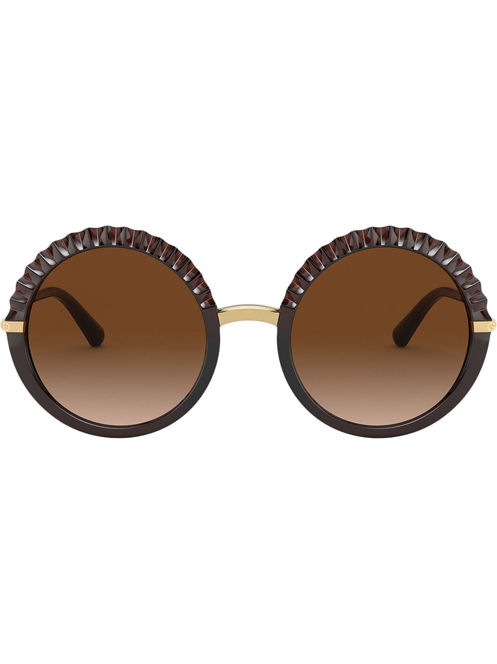 Plissé round-frame sunglasses - 1