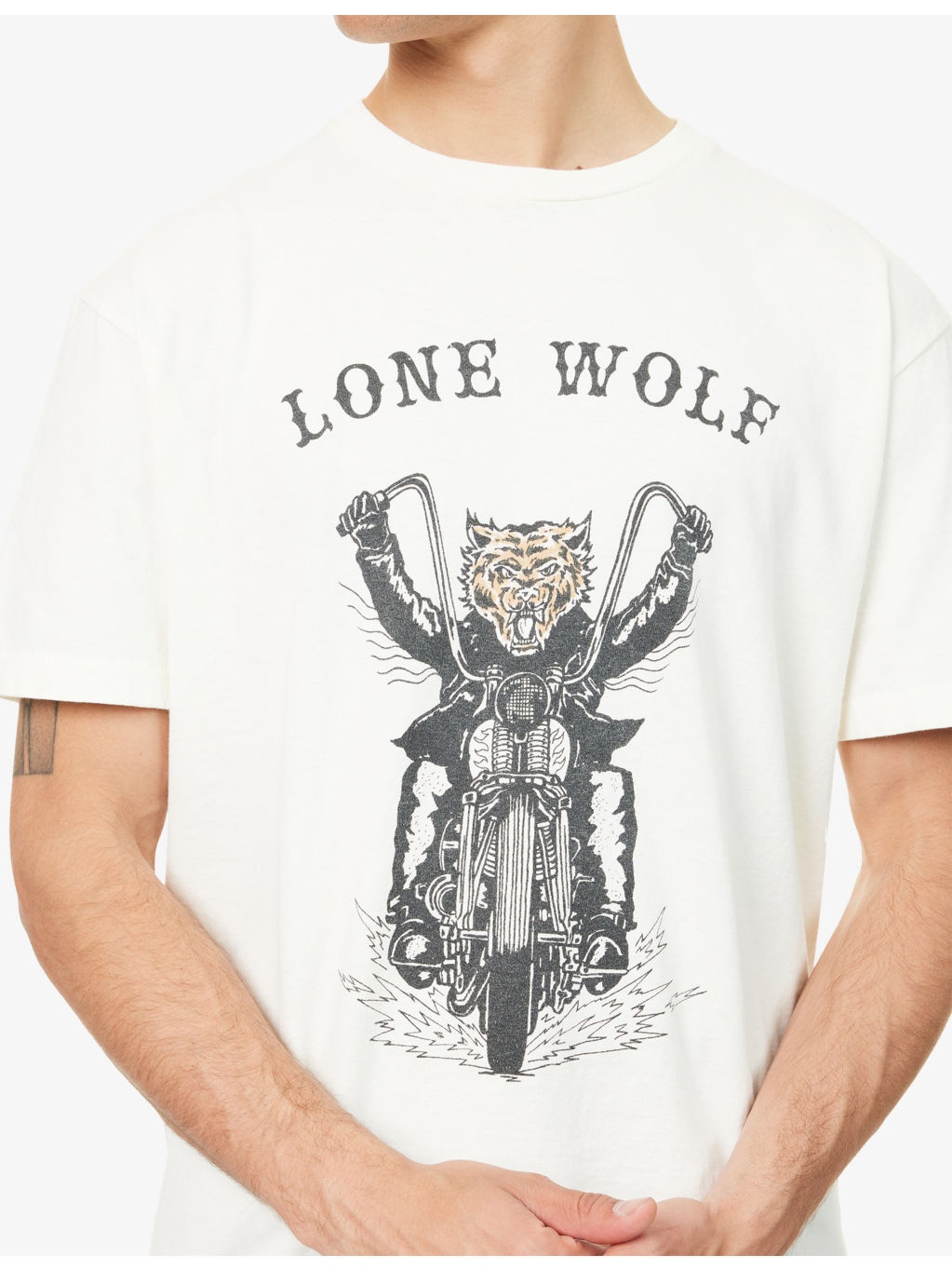 Lone Wolf Graphic-Print Cotton T-Shirt - 5